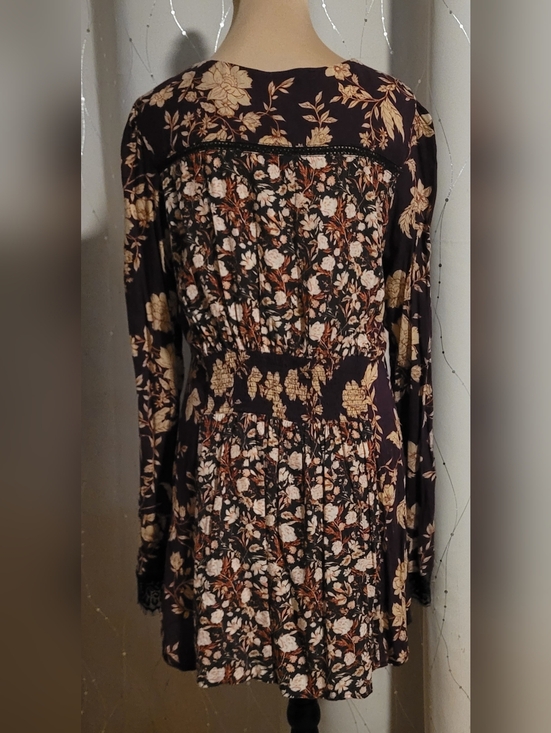 Free People Odette Floral Lace Trim Mini Dress/Tunic ASO Chantel XL - Picture 3 of 12